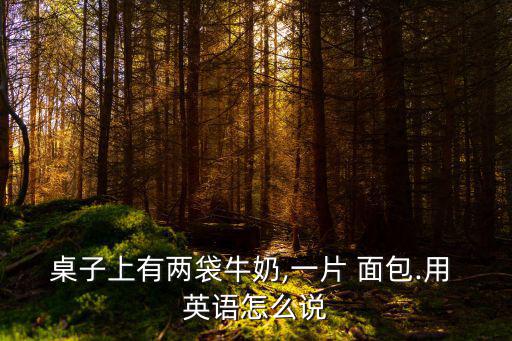 桌子上有兩袋牛奶,一片 面包.用 英語怎么說
