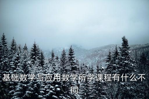 基礎(chǔ)數(shù)學與應用數(shù)學所學課程有什么不同