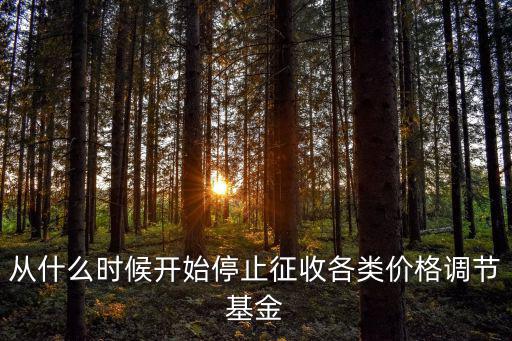 從什么時候開始停止征收各類價格調節基金