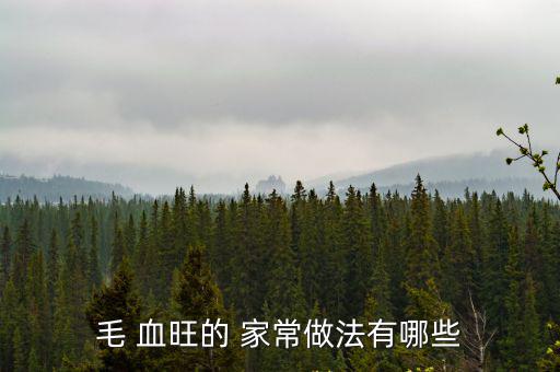 毛 血旺的 家常做法有哪些