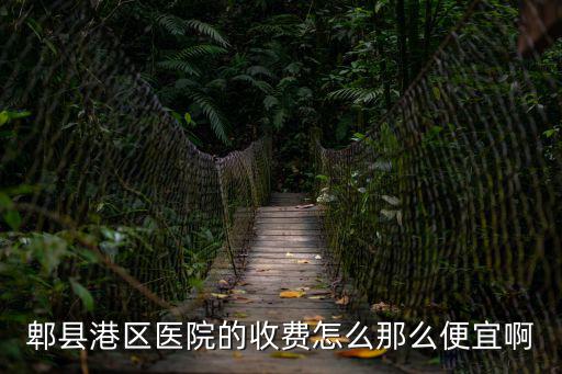 郫縣港區醫院的收費怎么那么便宜啊