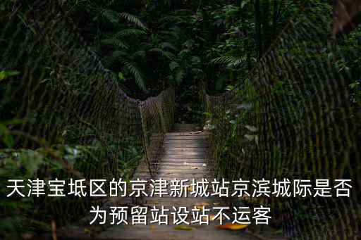 天津寶坻區的京津新城站京濱城際是否為預留站設站不運客