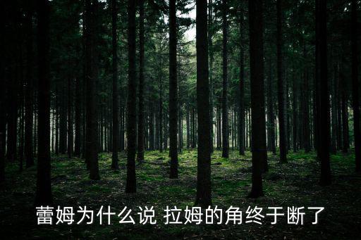 蕾姆為什么說 拉姆的角終于斷了