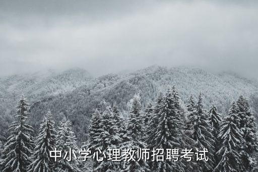 中小學心理教師招聘考試