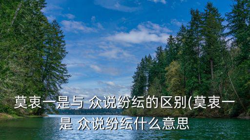 莫衷一是與 眾說紛紜的區別(莫衷一是 眾說紛紜什么意思