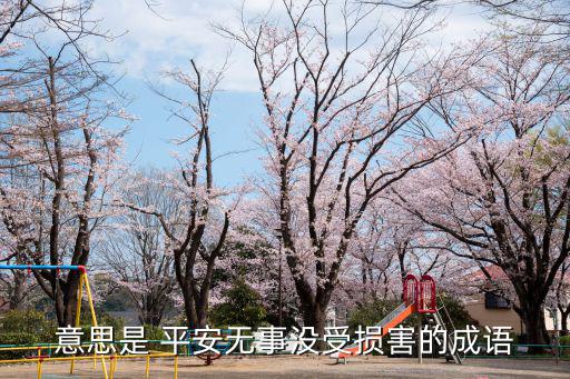 意思是 平安無事沒受損害的成語