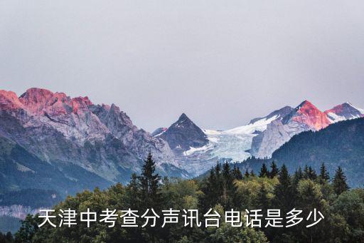 天津中考查分聲訊臺電話是多少