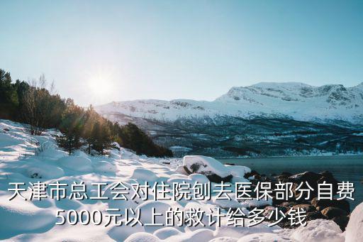 天津市總工會對住院刨去醫保部分自費5000元以上的救計給多少錢