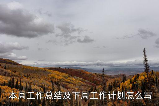  本周工作總結及下周工作計劃怎么寫