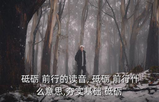 砥礪 前行的讀音, 砥礪 前行什么意思,夯實基礎 砥礪