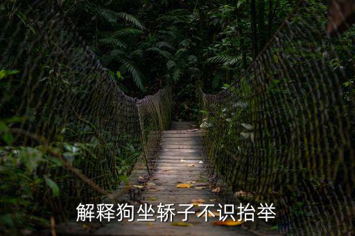 解釋狗坐轎子不識(shí)抬舉