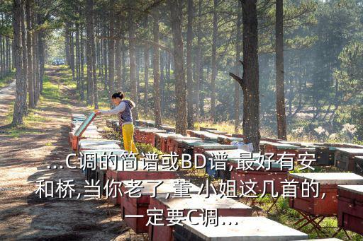 ...C調的簡譜或BD譜,最好有安和橋,當你老了,董 小姐這幾首的,一定要C調...