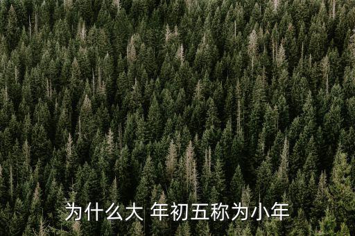 為什么大 年初五稱為小年