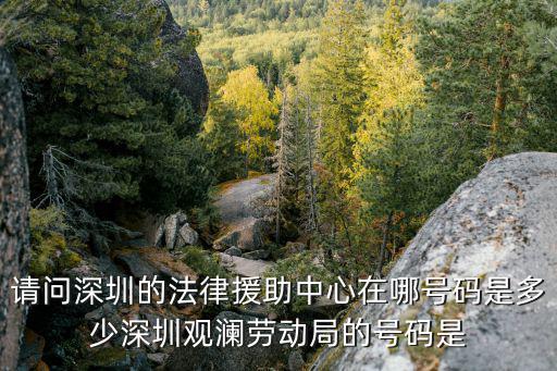 深圳市免費法律援助中心，請問深圳的法律援助中心在哪號碼是多少深圳觀瀾勞動局的號碼是