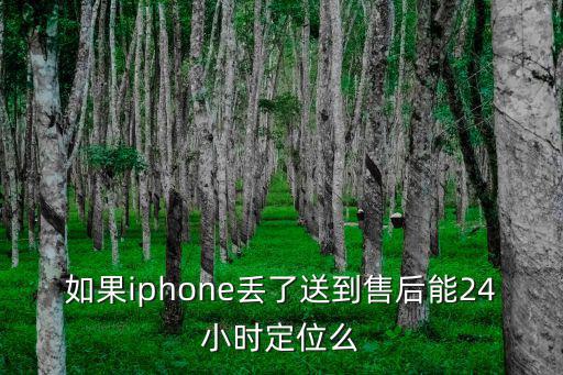 如果iphone丟了送到售后能24小時定位么