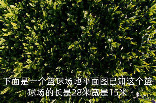 籃球場平面圖，下面是一個籃球場地平面圖已知這個籃球場的長是28米寬是15米
