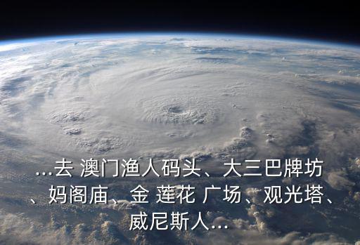...去 澳門漁人碼頭、大三巴牌坊、媽閣廟、金 蓮花 廣場(chǎng)、觀光塔、威尼斯人...