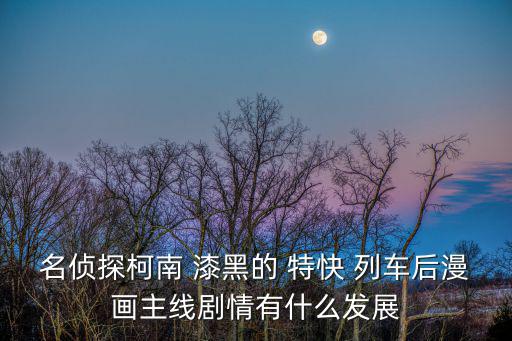 名偵探柯南 漆黑的 特快 列車后漫畫主線劇情有什么發展