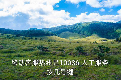 移動(dòng)客服熱線(xiàn)是10086 人工服務(wù)按幾號(hào)鍵