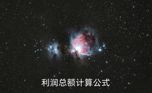 利潤總額計算公式是什么，總利潤怎么算
