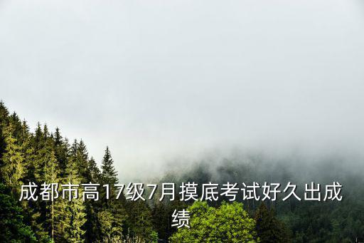 2016級(jí)成都市畢業(yè)班摸底考試語文，成都市高17級(jí)7月摸底考試好久出成績(jī)