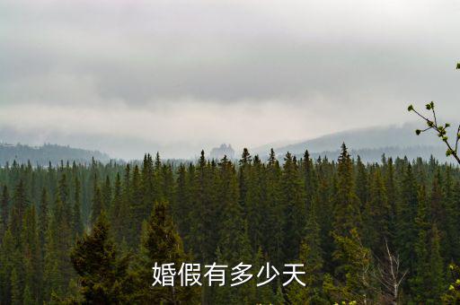 婚假有多少天