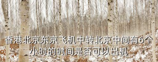 香港北京東京飛機中轉北京中間有6個小時的時間是否可以出機