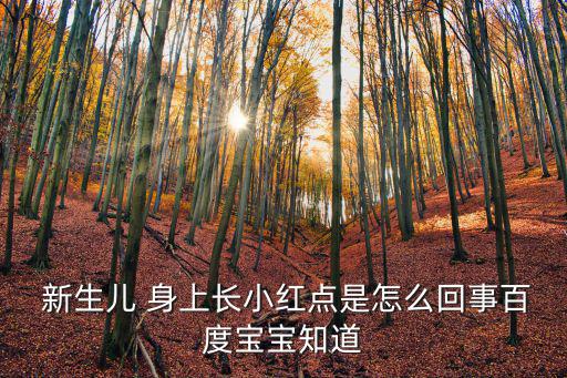  新生兒 身上長小紅點是怎么回事百度寶寶知道