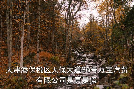 天津港保稅區(qū)天保大道86號萬寶汽貿(mào)有限公司是真是假
