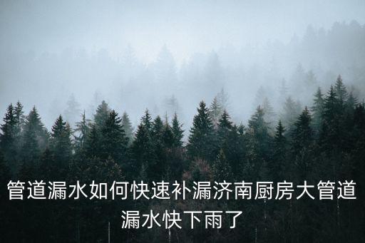 管道漏水如何快速補(bǔ)漏濟(jì)南廚房大管道漏水快下雨了