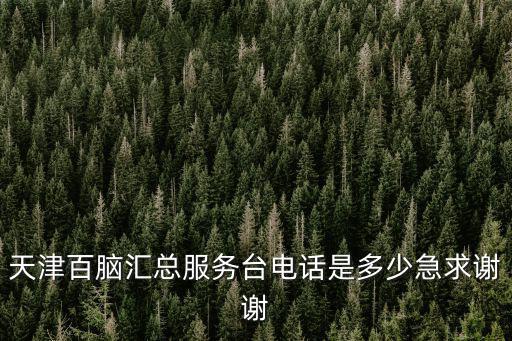 天津百腦匯總服務臺電話是多少急求謝謝