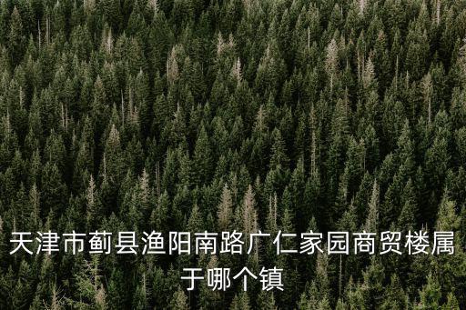 天津市薊縣漁陽南路廣仁家園商貿樓屬于哪個鎮
