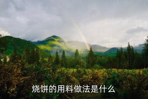 燒餅的用料做法是什么