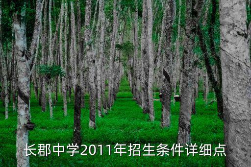 長郡中學2011年招生條件詳細點