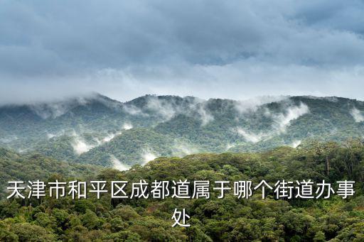 天津市和平區成都道屬于哪個街道辦事處