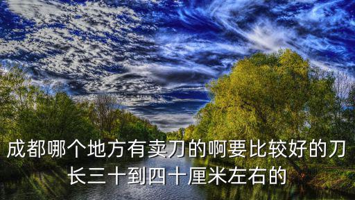 成都哪個地方有賣刀的啊要比較好的刀長三十到四十厘米左右的