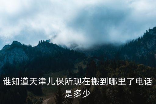 天津市婦女兒童保健中心 這個(gè)聊吧，誰知道天津兒保所現(xiàn)在搬到哪里了電話是多少