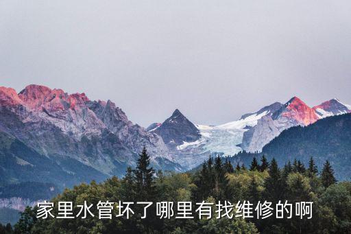 家里水管壞了哪里有找維修的啊