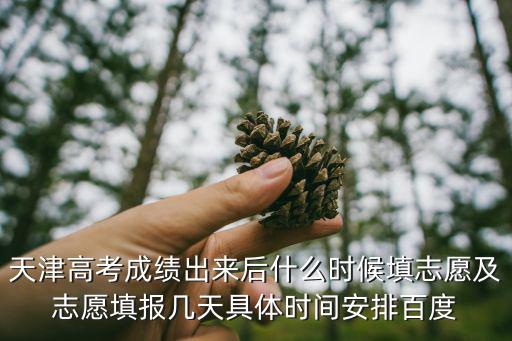 天津高考成績出來后什么時候填志愿及志愿填報幾天具體時間安排百度