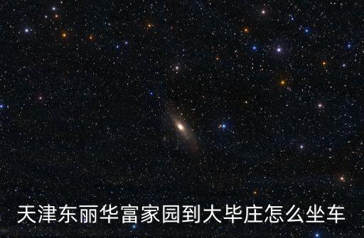 天津東麗華富家園到大畢莊怎么坐車