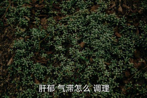  肝郁 氣滯怎么 調理