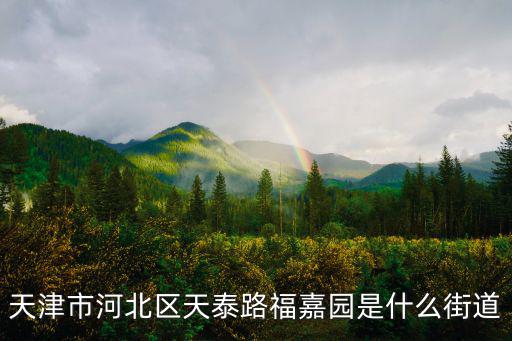 天津市河北區(qū)天泰路福嘉園是什么街道