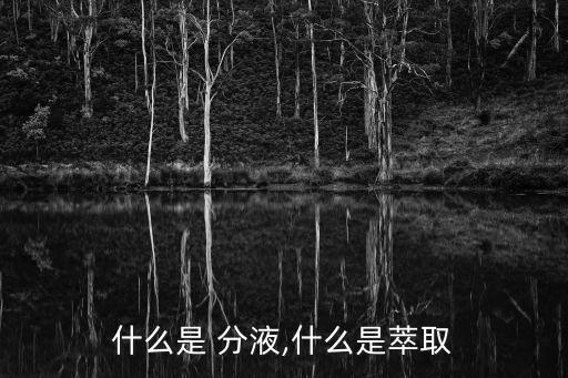 什么是 分液,什么是萃取