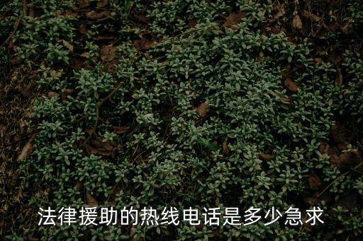 法律援助的熱線電話是多少急求