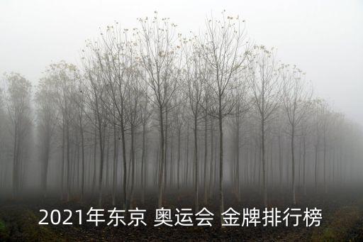 2021年東京 奧運會 金牌排行榜