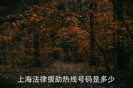 上海法律援助熱線號碼是多少