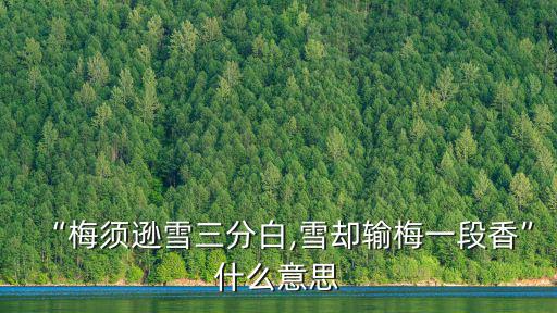 古詩一百首,梅花雪花各執一端各有優劣作者含蓄寫下這首詩