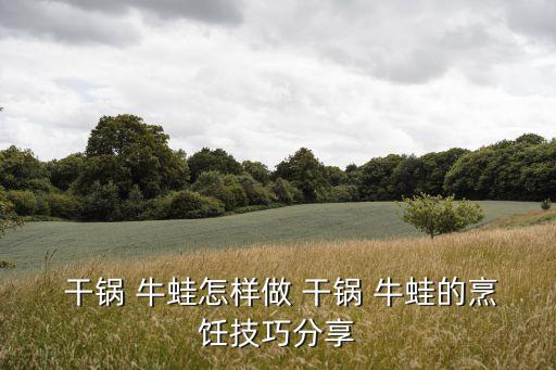 干鍋 牛蛙怎樣做 干鍋 牛蛙的烹飪技巧分享