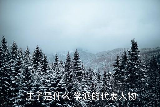  莊子是什么 學派的代表人物
