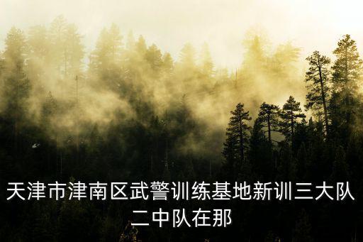 武警天津市訓練基地，天津市津南區武警訓練基地新訓三大隊二中隊在那